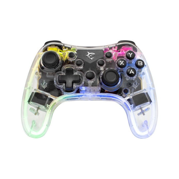 bezprzewodowy gamepad White Shark LEGION GPW-8039 z przezroczystą obudową